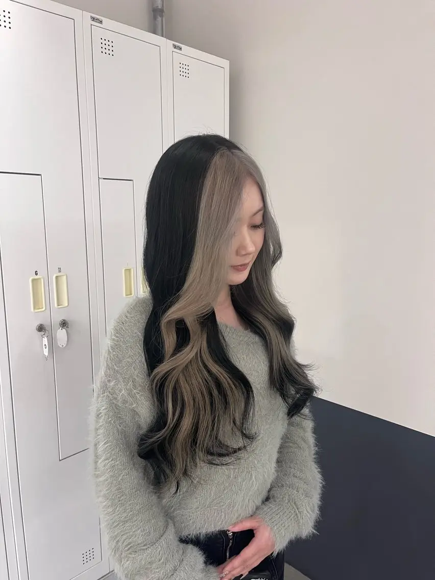 ロング カラー ミストバング  フェイスフレーミング ヘアカラー EMMA🤍 CIERA.心斎橋のヘアスタイル
