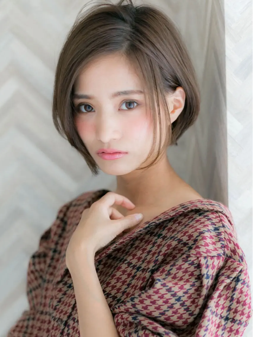 ショート 北田🌟小顔レイヤー 🌟寒色ショート🌟のヘアスタイル