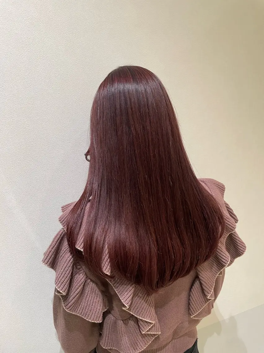 ロング カラー ブリーチ ブラウンカラー ダブルカラー ブリーチなしカラー ピンクカラー 🫖Eleanor Aya🥞のヘアスタイル