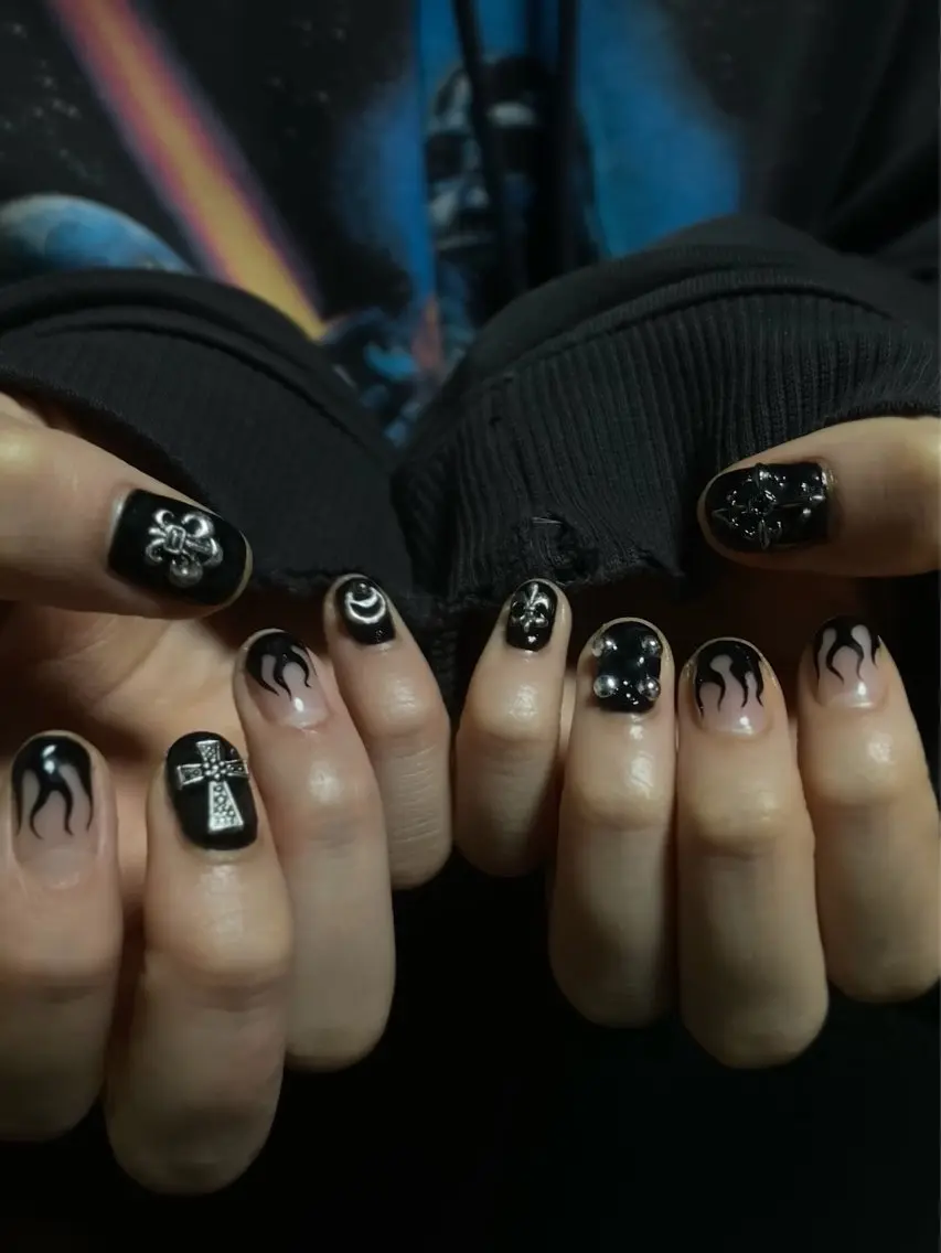 ネイル メンズネイル ハンドネイル kanno Akane🖤のネイルデザイン