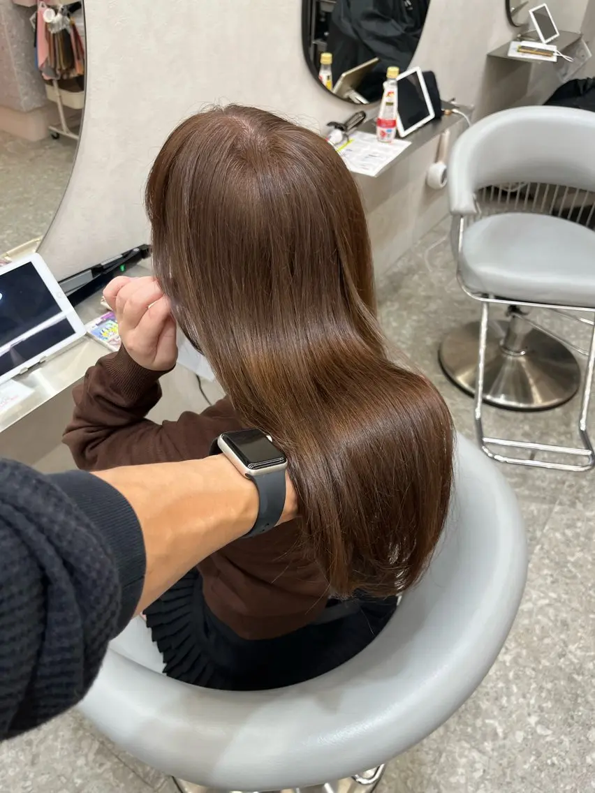 ✨カット+ワンカラー+🫧✨最高級髪質改善アブソリュート(ケラチン毛髪再生)の写真