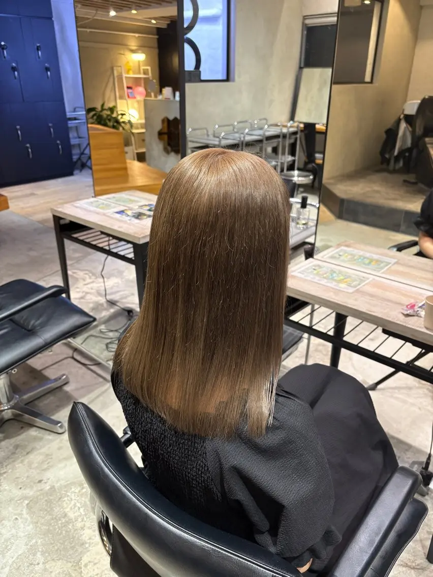 ダブルカラー(ブリーチ1回込)+1stepトリートメント 🫧✨の写真