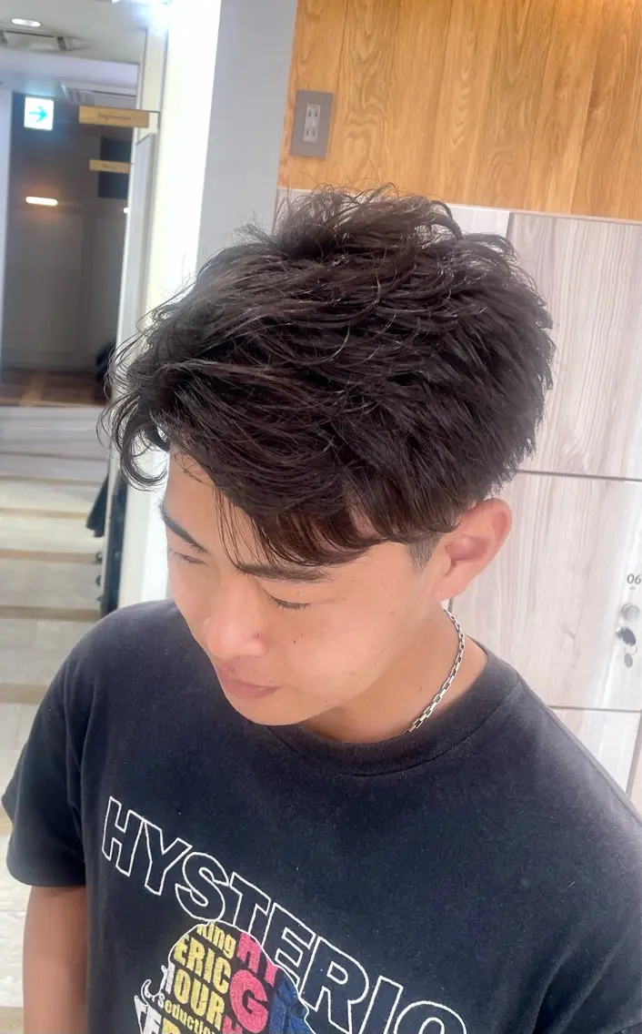 ショート カット パーマ メンズカット 🟥 天神🏆AiLiのヘアスタイル