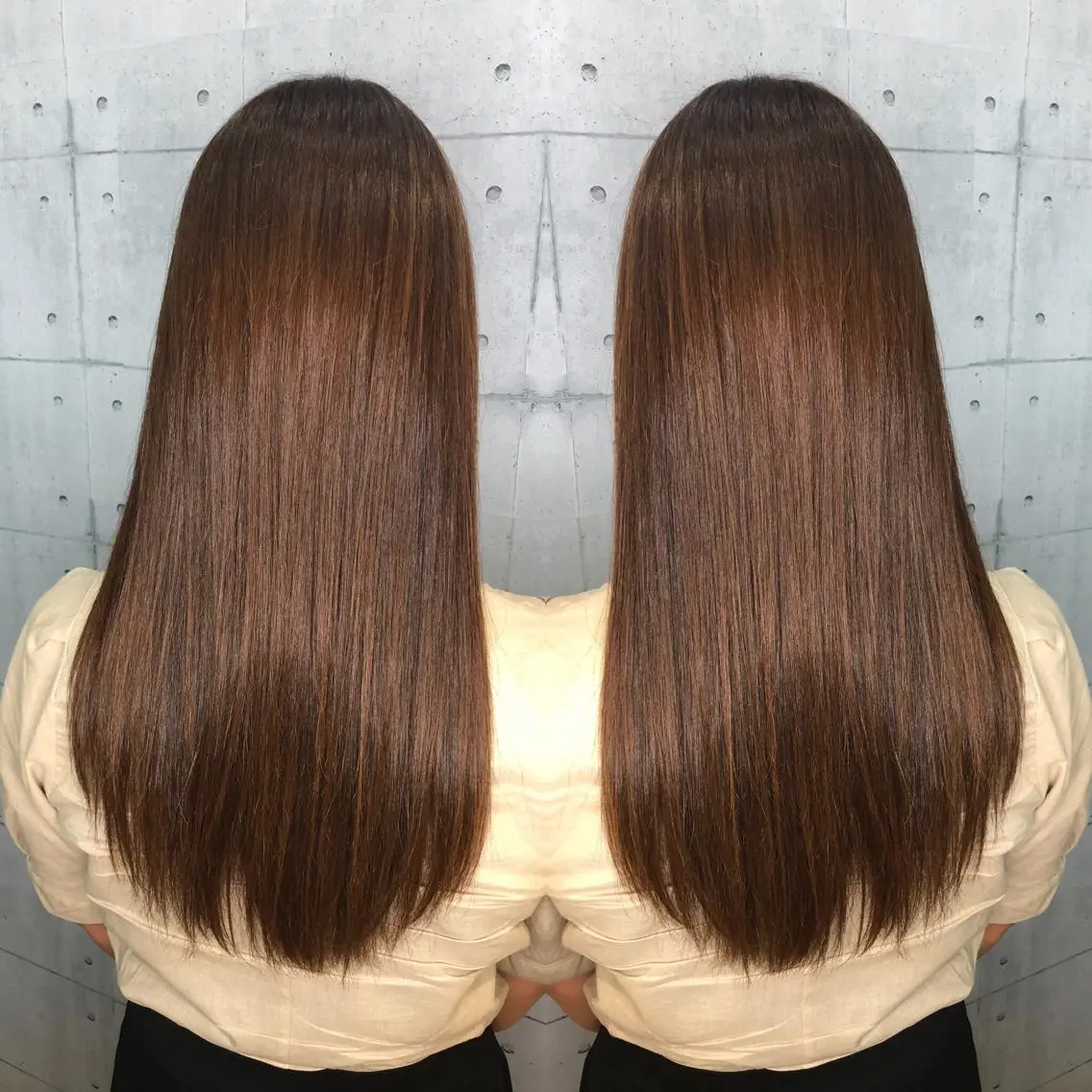 ロング カラー 金沢 広美のヘアスタイル