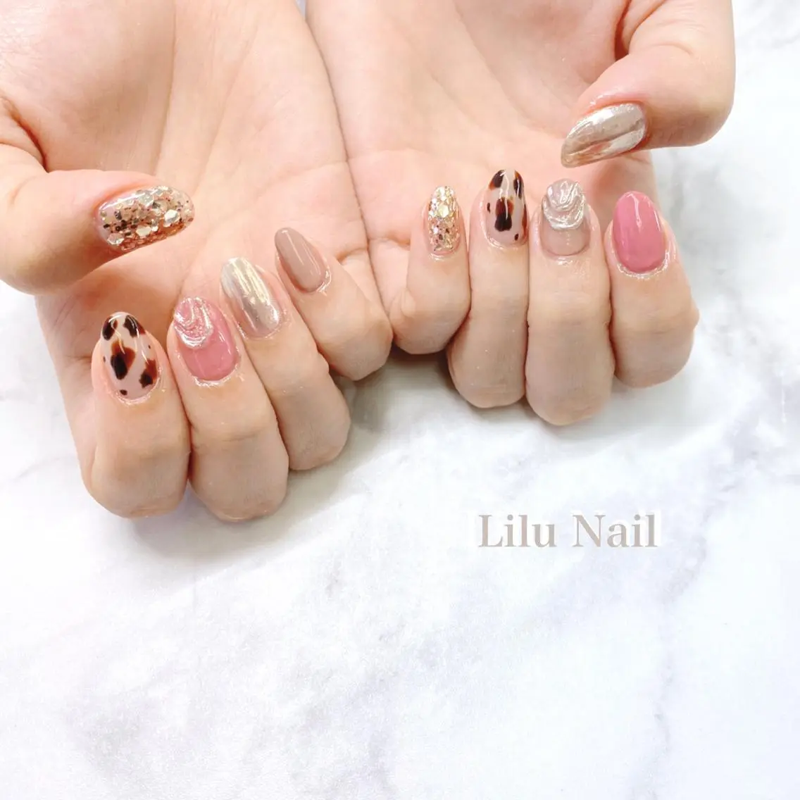 ネイル ニュアンスネイル モチの良さ◉ フィルインネイル♡のネイルデザイン