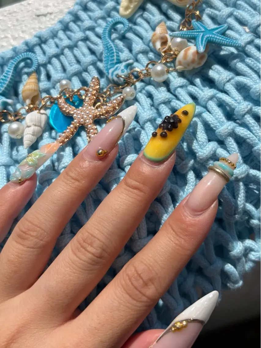 🥑【アクリルスカルプ】おまかせフルアート🥑オフありの写真