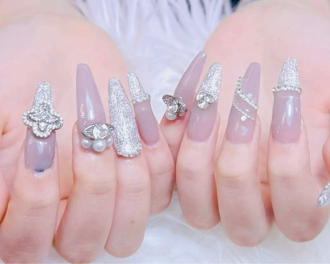 ネイル チークネイル 長さ出し フットネイル 韓国ネイル マグネットネイル ハンドネイル ハンドケア AN NAIL _HOAのネイルデザイン