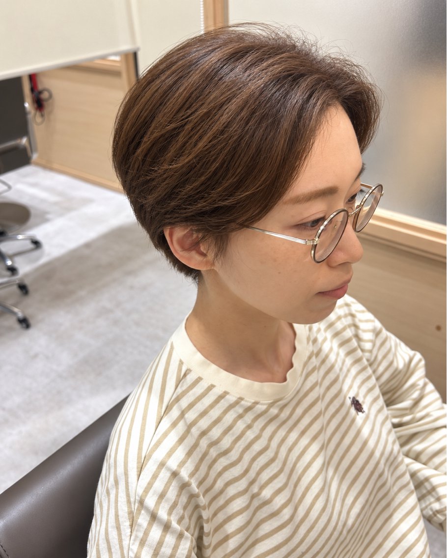 ショート カラー 髪質改善 トリートメント カット トリートメント ヘッドスパ 久木原 ゆりのヘアスタイル