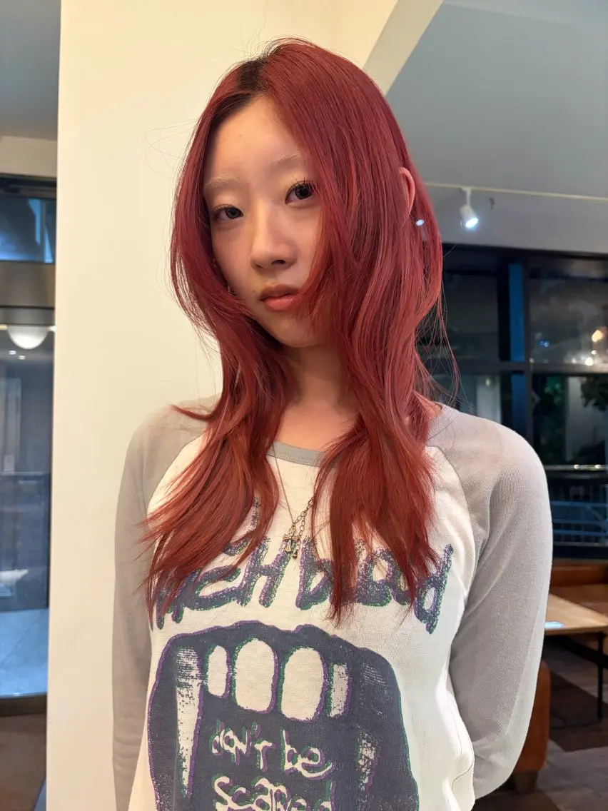 カラー ヘアカラー yuzuki縮毛矯正 /カラーモデルのヘアスタイル