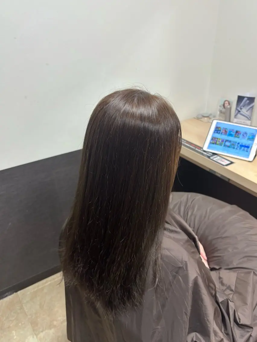ロング カラー ブリーチ ブラウンカラー 透明感カラー ブリーチなしカラー オリーブカラー 🌸石間伏 愛理🌸のヘアスタイル