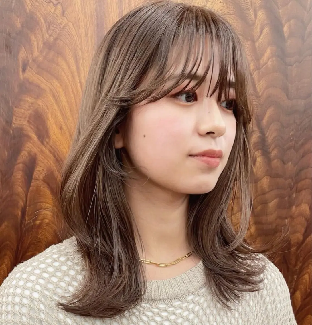 ミディアム カラー 透明感カラー/レイ ヤー/Nana🌈のヘアスタイル
