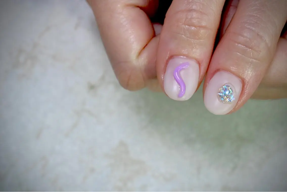 ネイル オーロラネイル カジュアル ジェルネイル ラメ(グリッター) マグネットネイル MH Nailのネイルデザイン