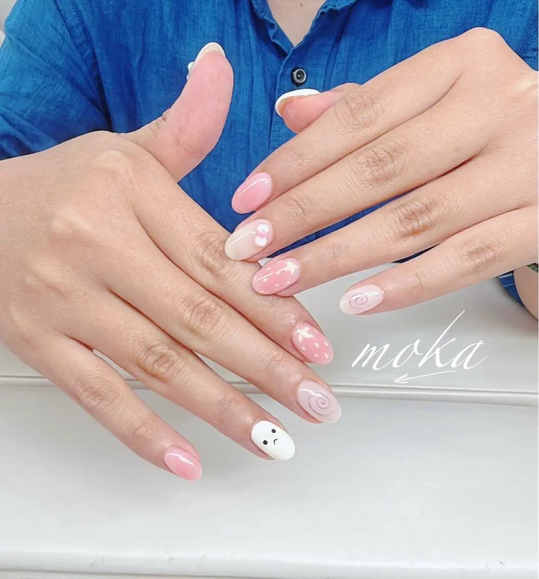 ネイル ハンドネイル ハンドケア 胡蝶蘭レディースサロ ンNailMOKAのネイルデザイン