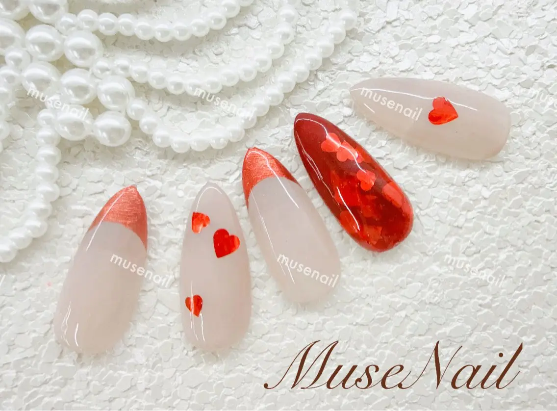 ネイル オーロラネイル 長さ出し フットネイル ジェルネイル 韓国ネイル muse nailのネイルデザイン