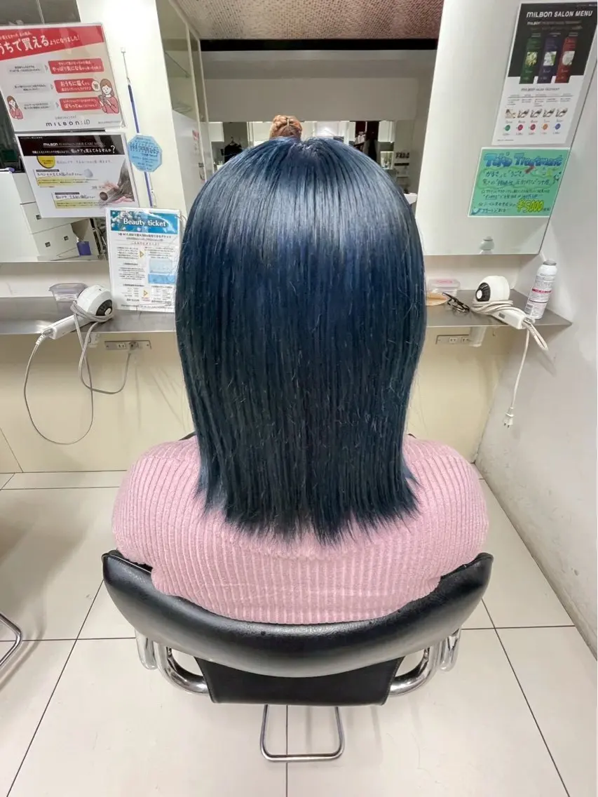セミロング ヘアカラー 【オール特化】透明感 艶カラーMEI🫧のヘアスタイル