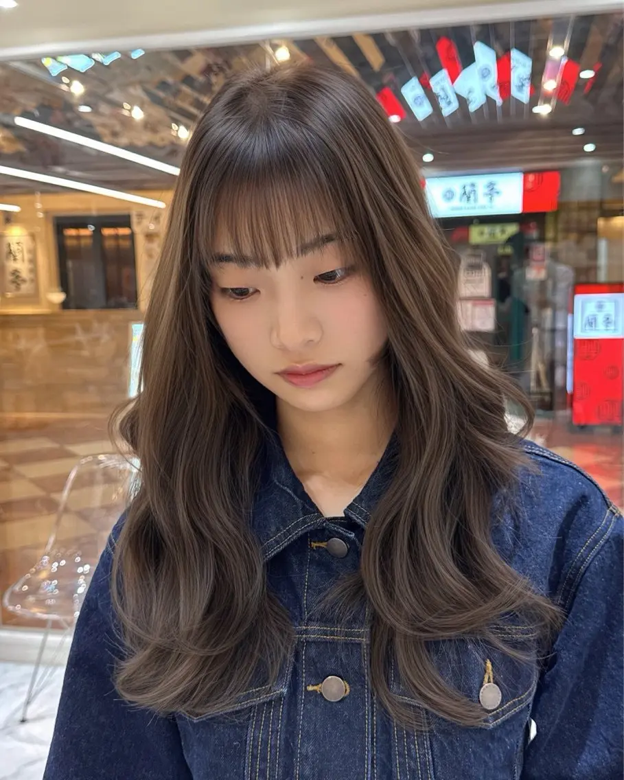 ロング カラー ヘアアレンジ オリーブカラー レイヤーカット カット ヘアカラー トリートメント 髪質改善特化 🫧松野力也のヘアスタイル