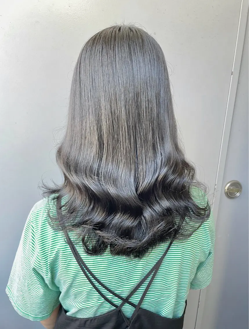 セミロング カラー ヘアアレンジ Over hair_ misakiのヘアスタイル