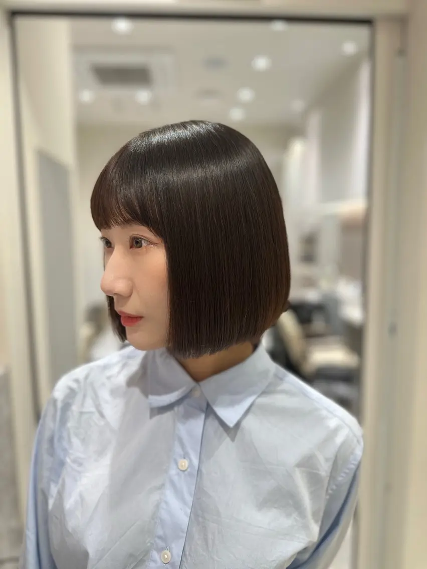 ショート カット トリートメント 韓国レイヤー✨ yasuko銀座のヘアスタイル