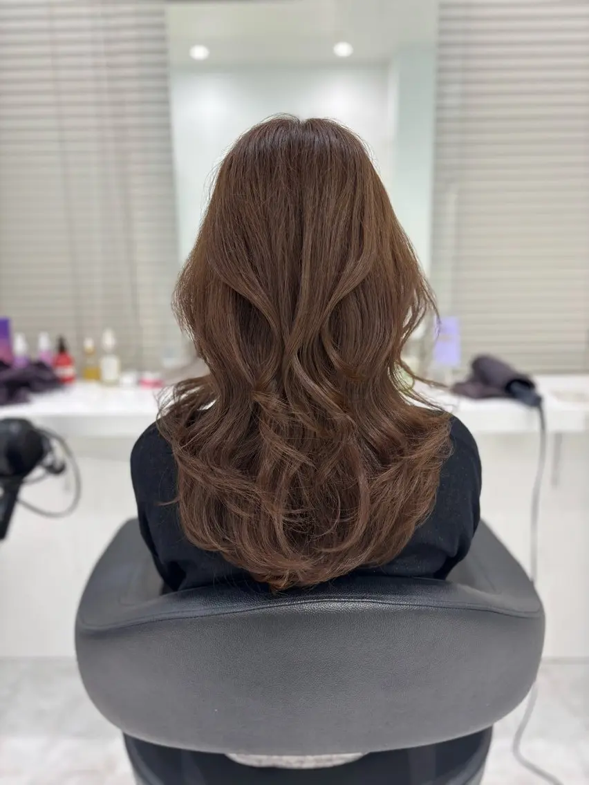 セミロング ブリーチなし暖色特化 ❤️kanata❤️のヘアスタイル