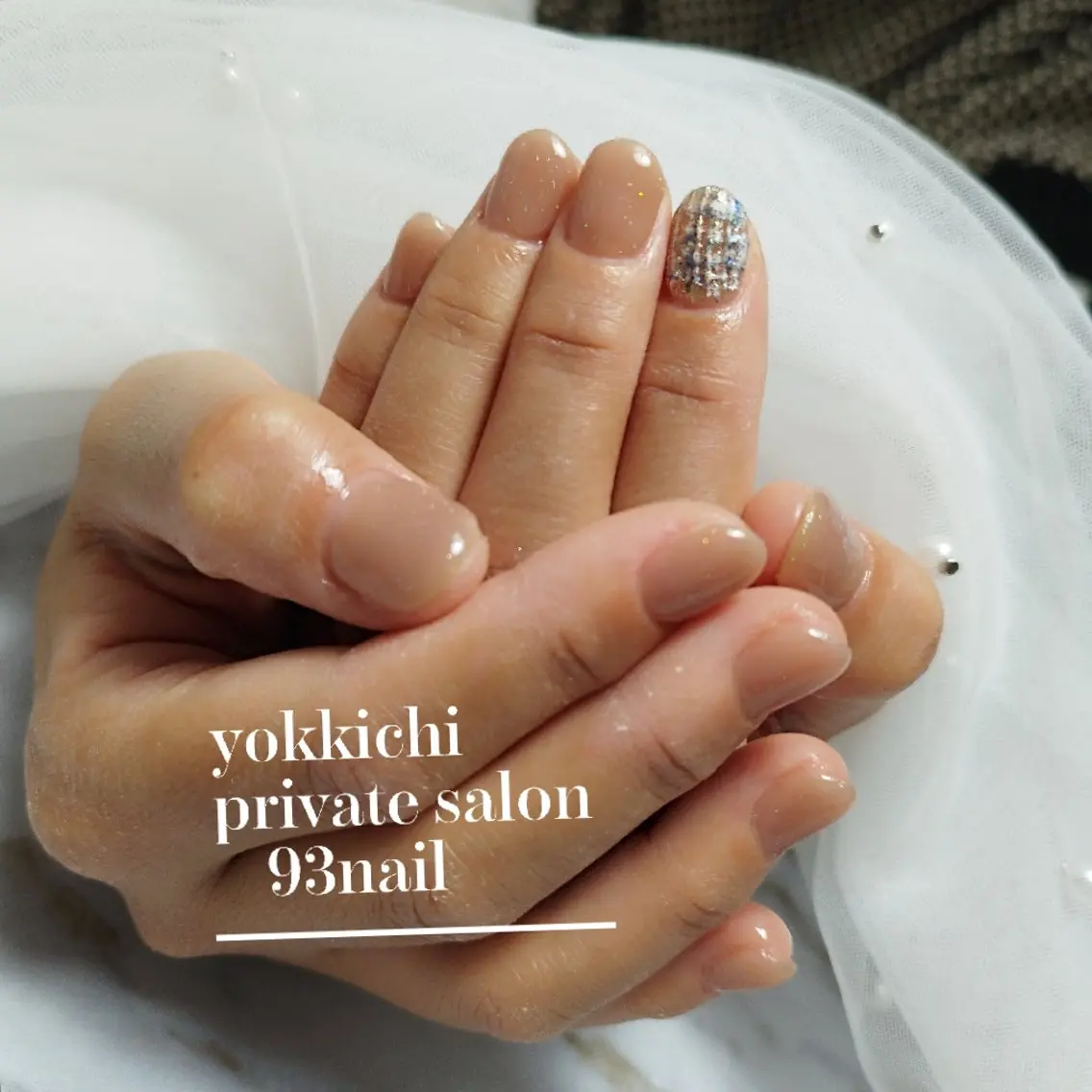 ネイル アートネイル ツイードネイル 93 nailのネイルデザイン