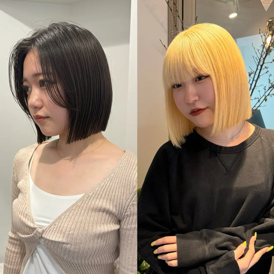 ショート カラー カット トリートメント ボブ/レイヤーカット 縮毛矯正/コウキ新宿のヘアスタイル