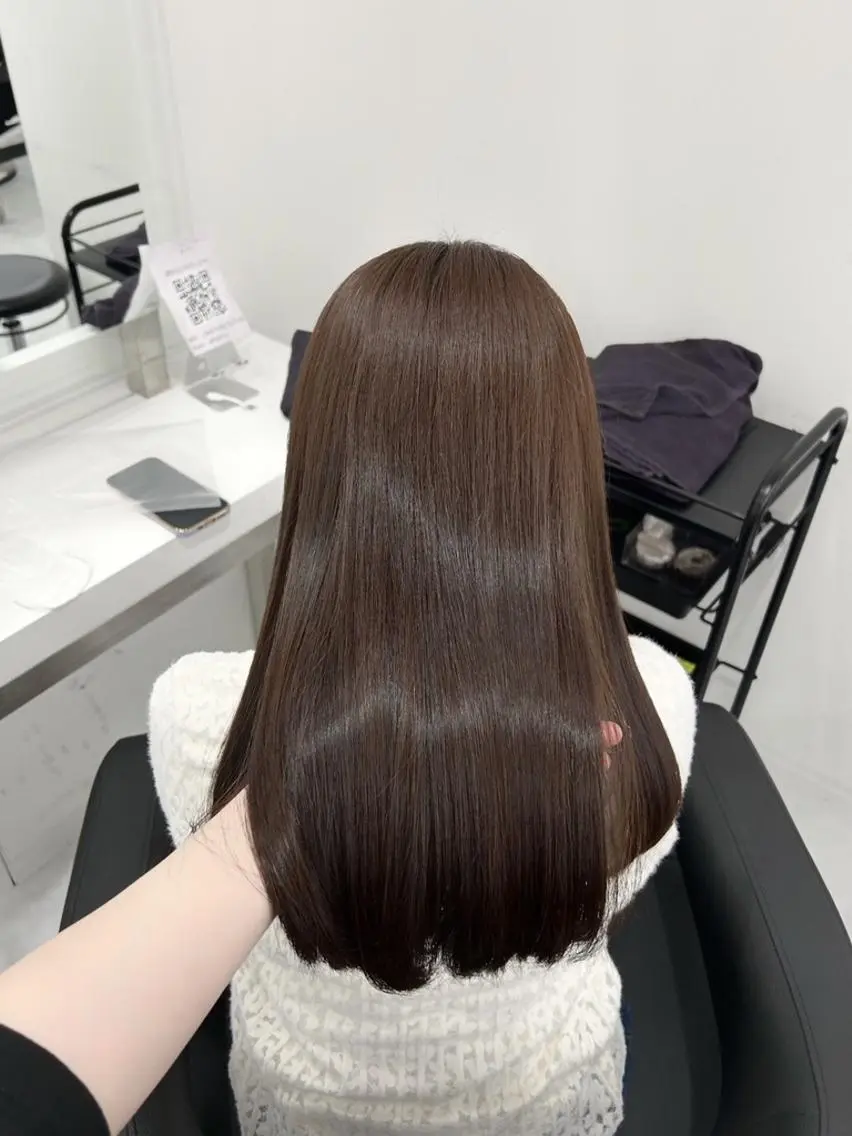 【モデル価格🉐🕊️】カット(メンテナンスのみ)+ワンカラー+髪質改善トリートメント🥣の写真