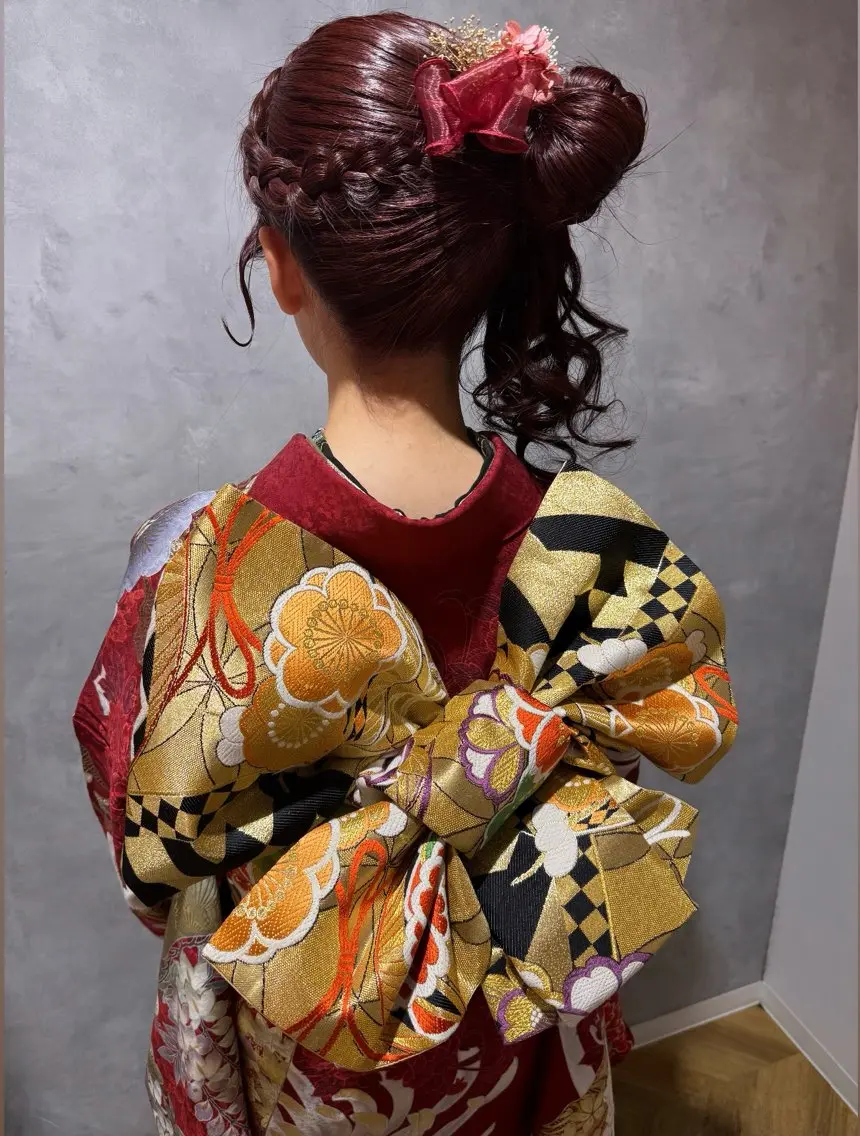 ヘアアレンジ 成人式 ヘアセット 🫧🧸カラーヘアメ 🫧MIO🧸🫧のヘアスタイル