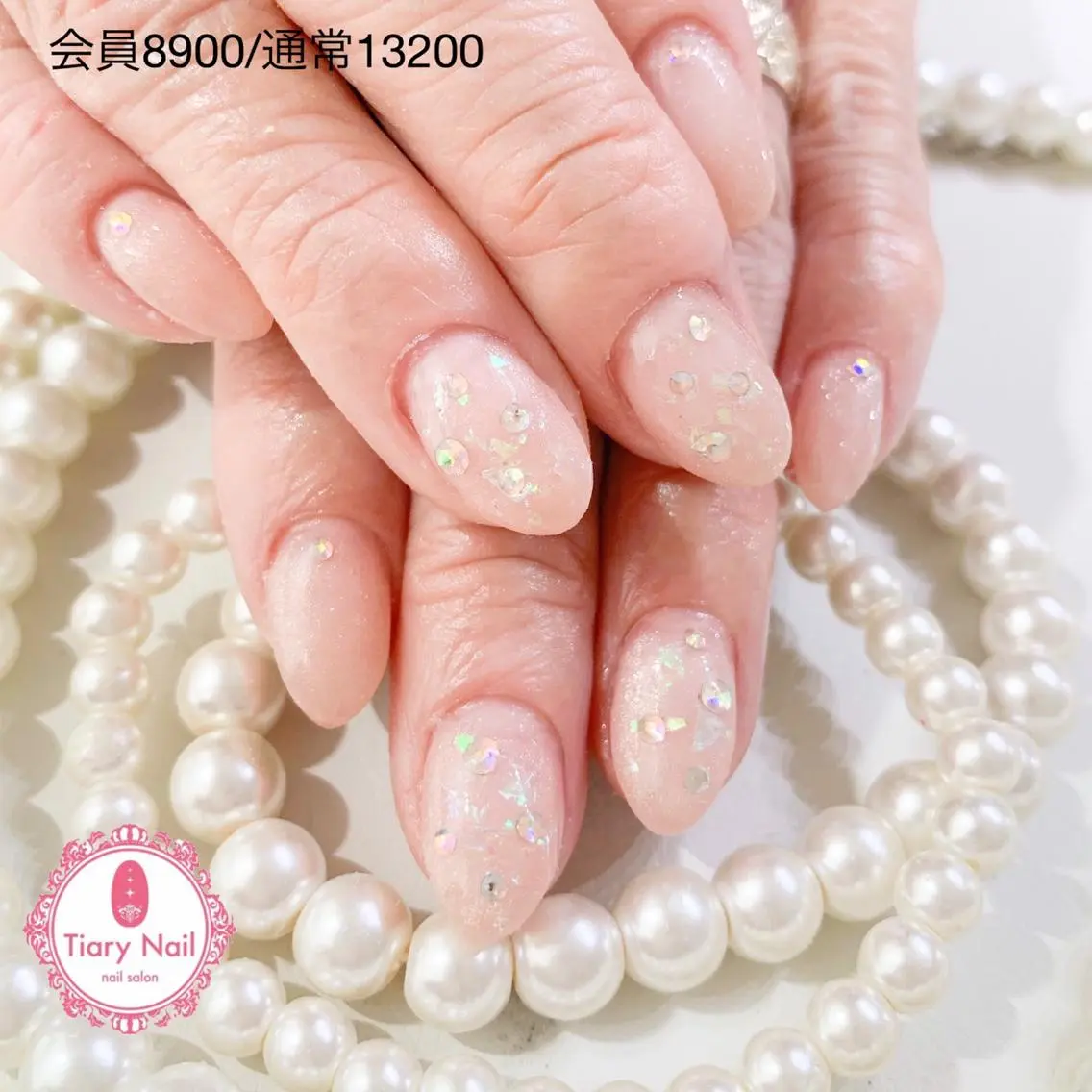 ネイル 桜ネイル 長さ出し オフィスネイル スカルプネイル シンプルネイル 💗🪽Tiary Nail🪽💗のネイルデザイン