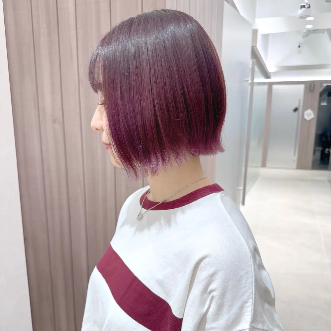 ショート カラー 癖毛救済✂️ボブ /髪質改善ストレートのヘアスタイル
