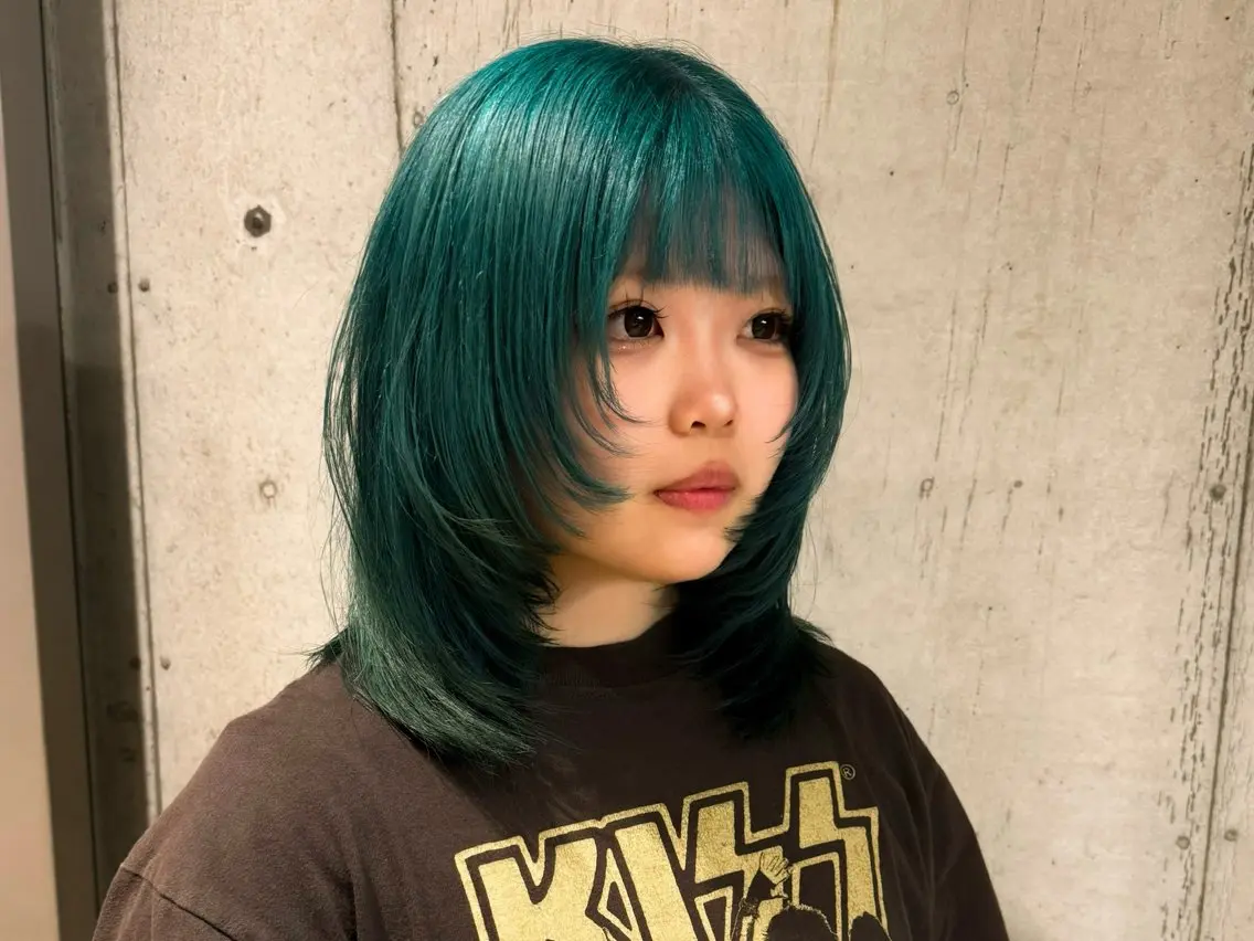 ミディアム カラー カット ヘアカラー トリートメント ヘッドスパ 柔め透明感血色カラー 暖色/レイヤー/ゆいのヘアスタイル