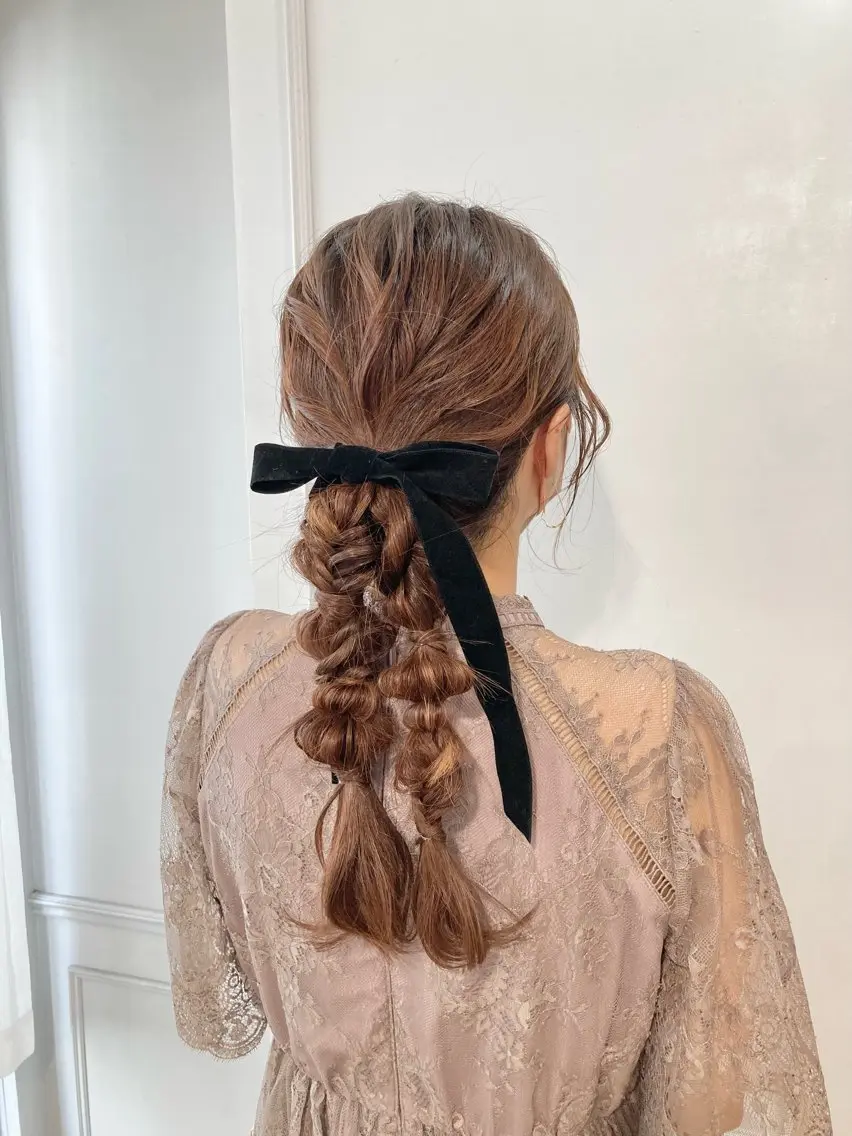 ロング ヘアアレンジ ヘアセット 🫧 nanaco🫧のヘアスタイル