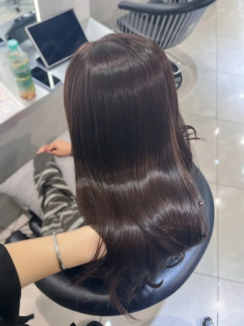 ロング カラー ブラウンカラー チョコレートブラウン カット ヘアカラー トリートメント 韓国レイヤー×モテ髪 /MITSUKI🤍のヘアスタイル