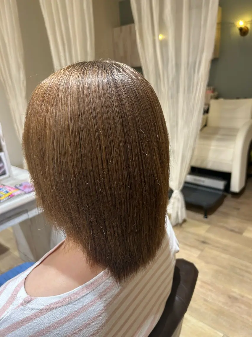 ミディアム 縮毛矯正 小川 遥加のヘアスタイル