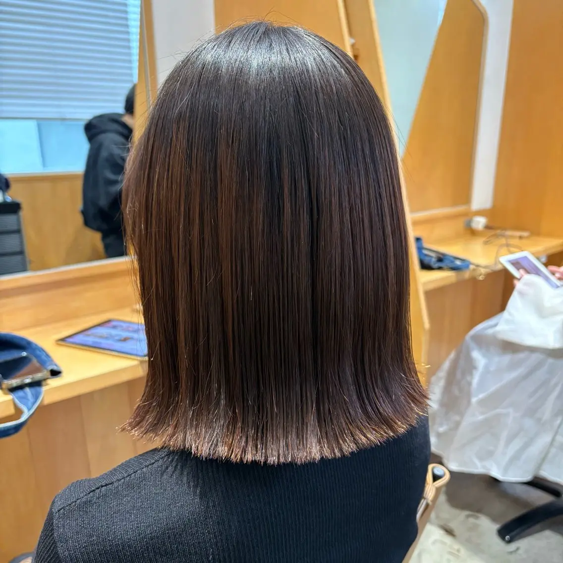 ショート ボブ 外ハネヘア 縮毛矯正 カット 縮毛矯正 トリートメント GINZARay2 風本朱里🐥のヘアスタイル
