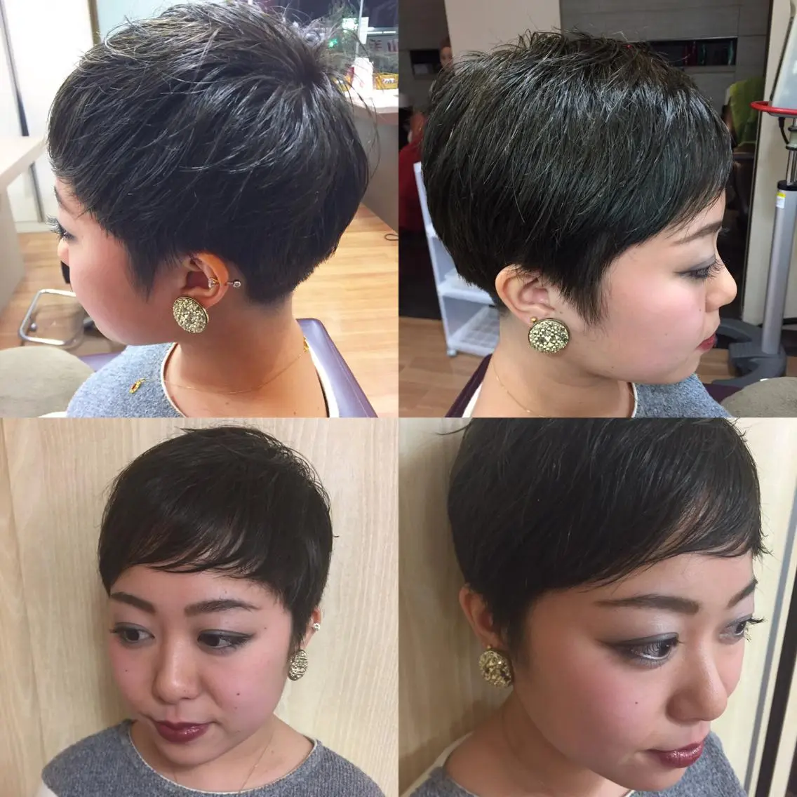 ショート カラー パーマ 透け感/くびれヘア/ レイヤー/カズキ🍭のヘアスタイル