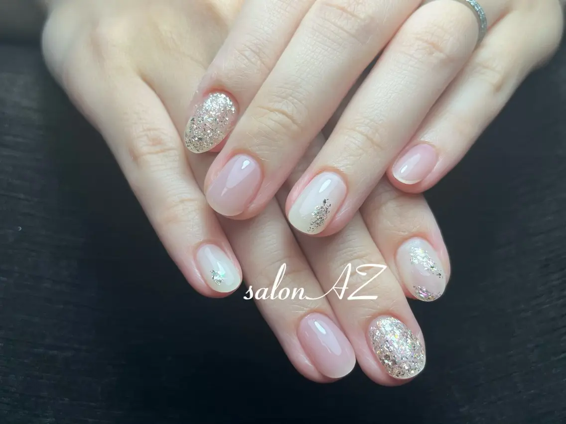 ネイル アートネイル 長さ出し フットネイル フレンチネイル ジェルネイル salon AZのネイルデザイン