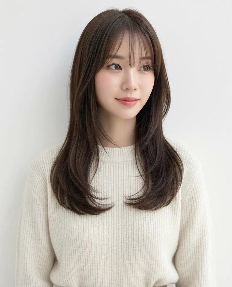 ロング カラー ブラウンカラー 透明感カラー マロンブラウン ロング カット ヘアカラー トリートメント 銀座/モテ🤍垢抜け レイヤー/ナナコのヘアスタイル