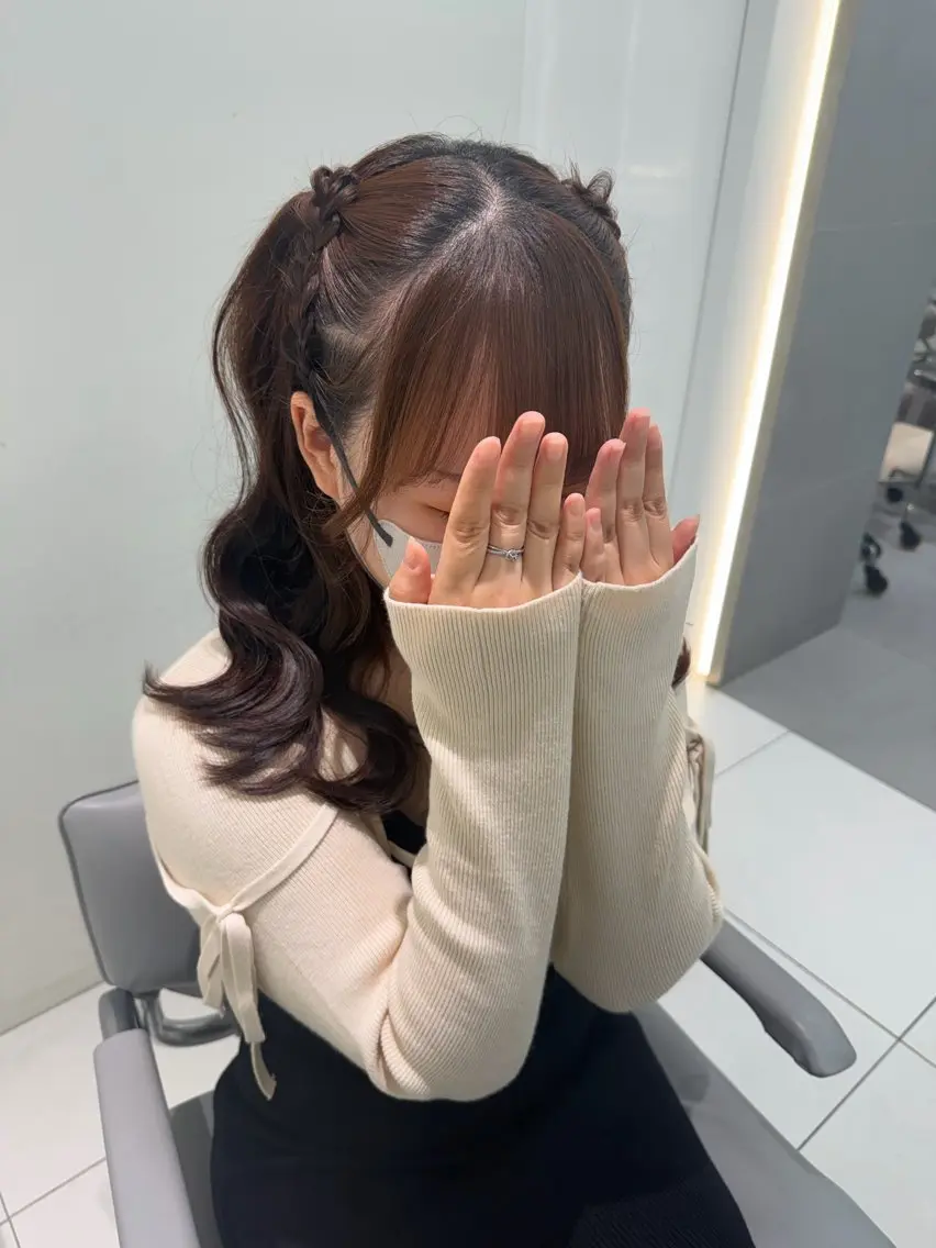 ヘアアレンジ 結婚式・ブライダル ヘアセット ヘアセット🎀耳つぼ 👂💎MONAMIのヘアスタイル