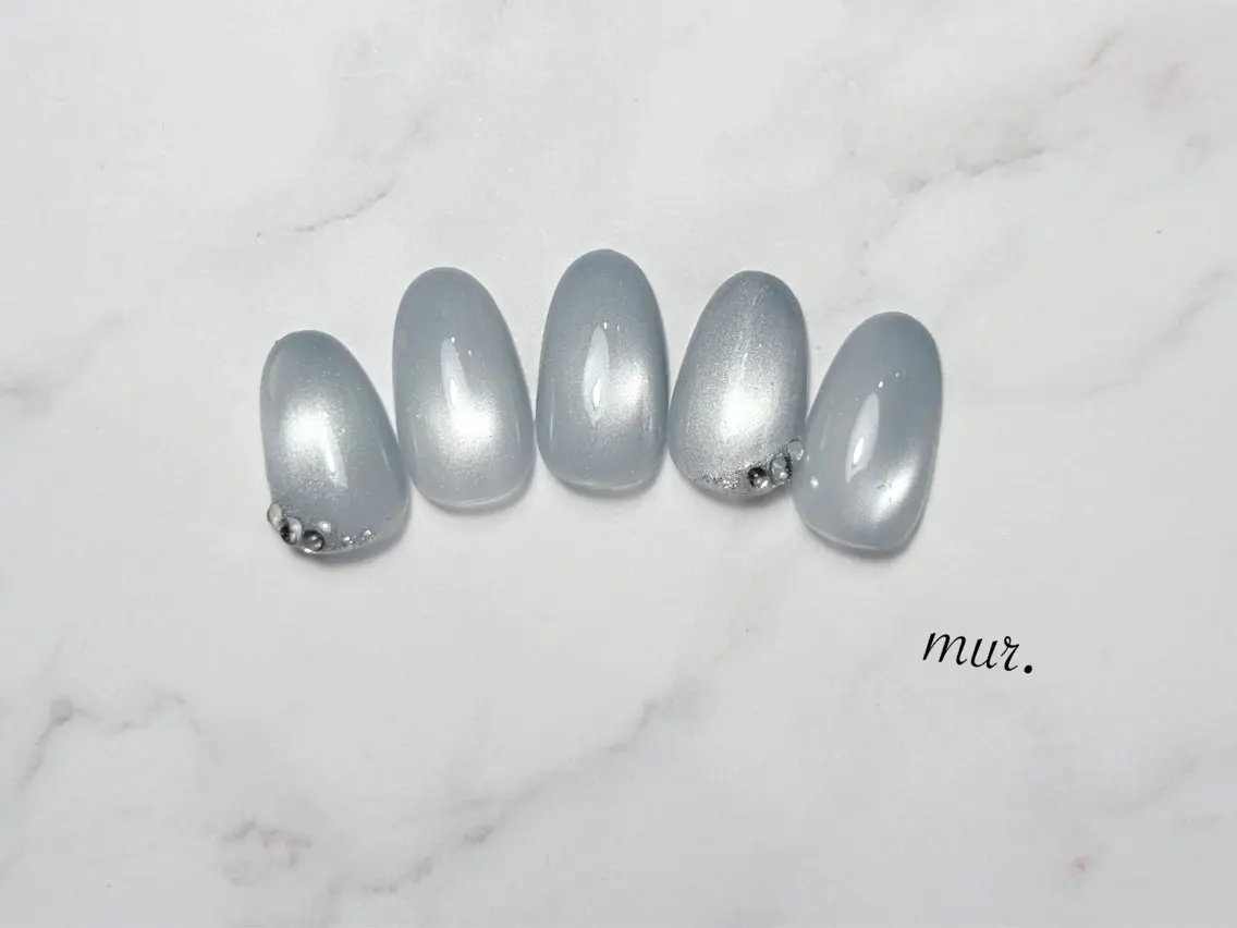 ネイル マグネットネイル ストーンネイル ハンドネイル mur. harukaのネイルデザイン