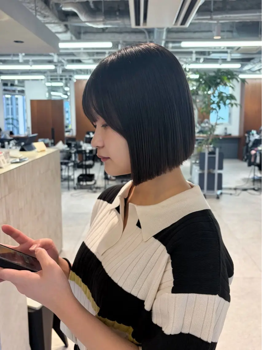 ショート カット トリートメント ぱつっとボブ/ ボブ特化/タッセルのヘアスタイル