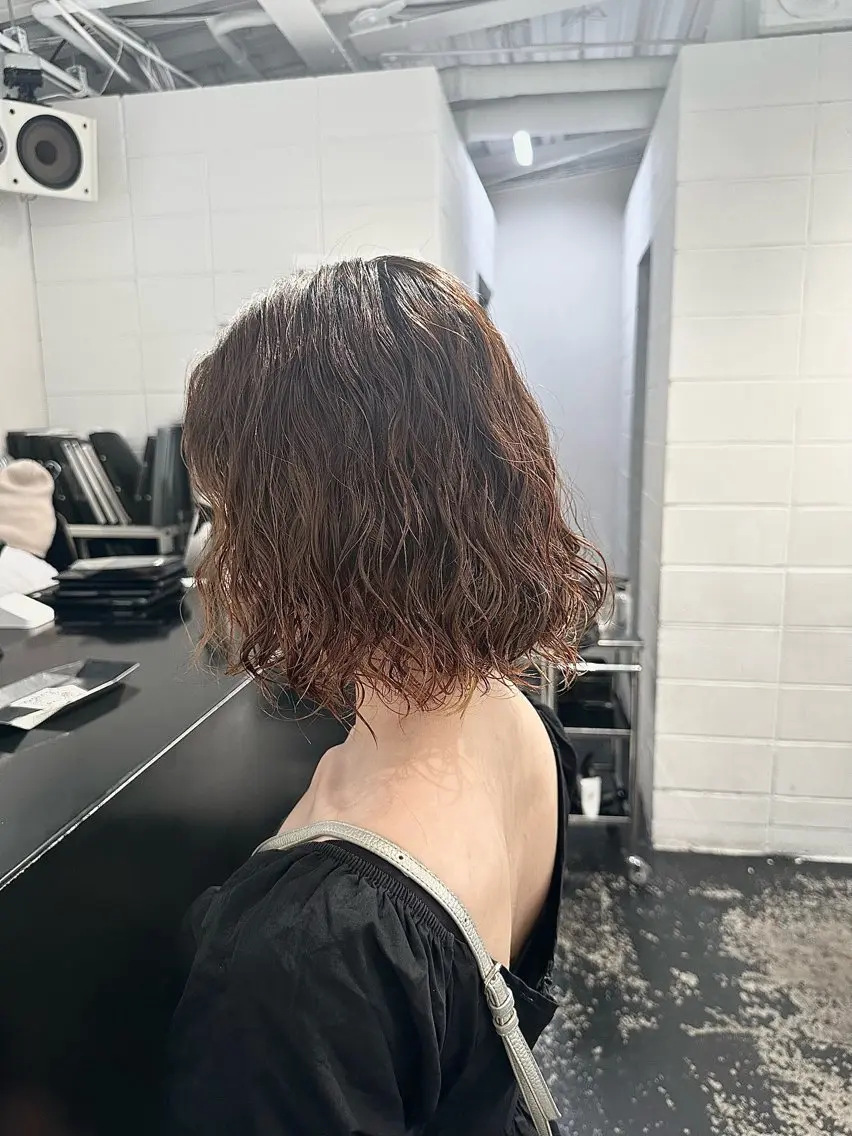 ミディアム パーマ カット ヘアカラー パーマ 🎀ミカ/レイヤー/ 韓国ヘア/原宿🎀のヘアスタイル