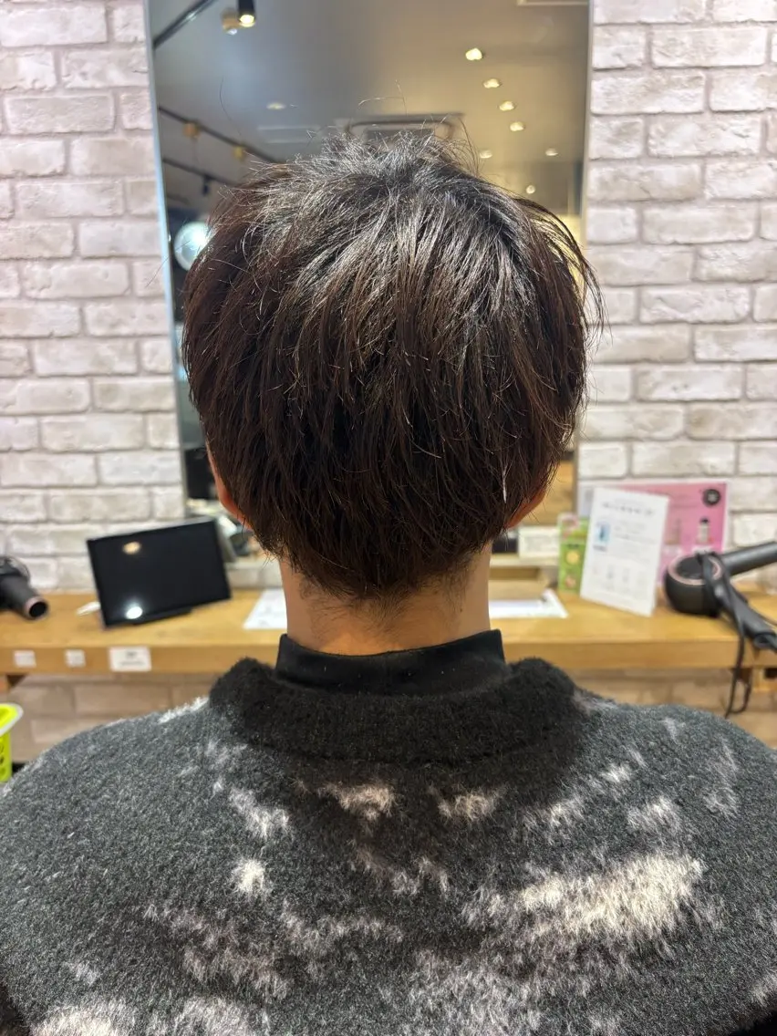 メンズ 刈り上げ 🎀ワンレンボブ🎀 ワンカラー　あゆみのヘアスタイル