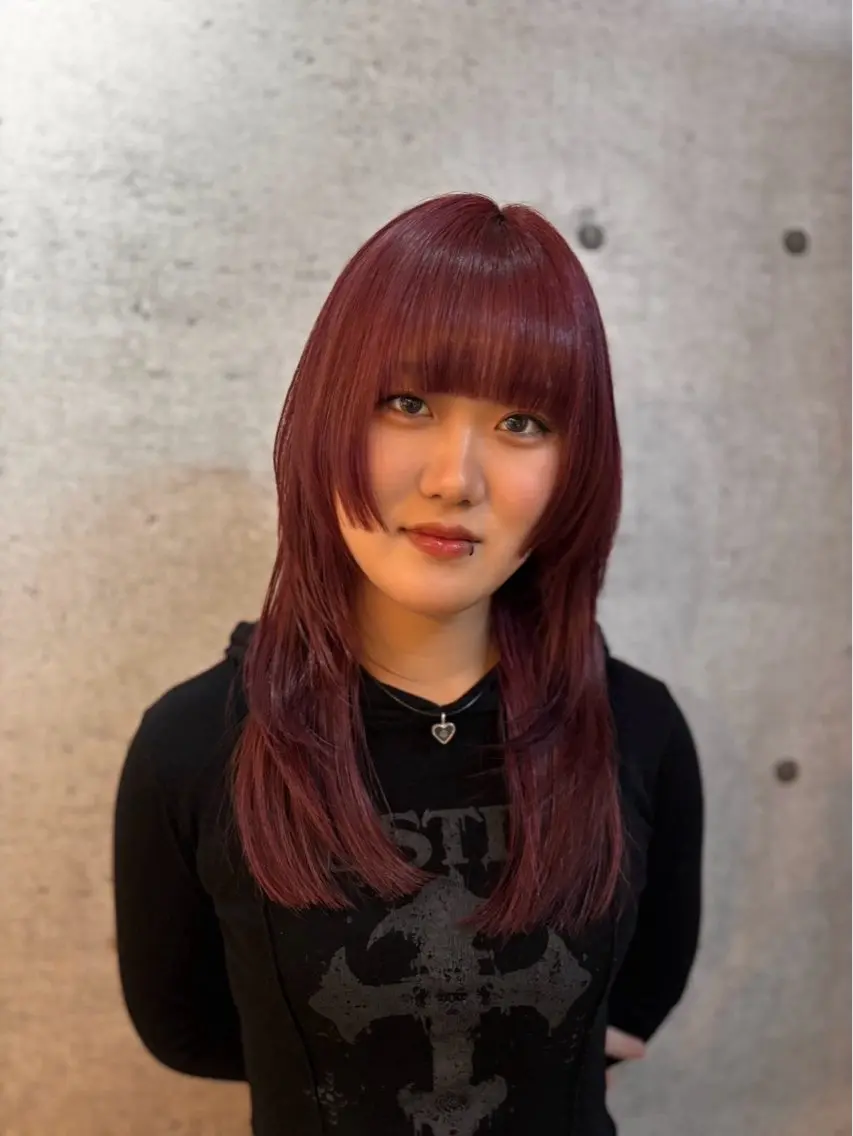 ミディアム カラー カット ヘアカラー トリートメント Rio/池袋/ レイヤーカットのヘアスタイル
