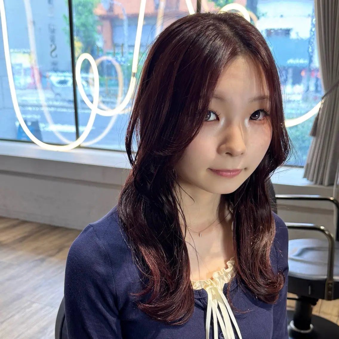 セミロング カット ヘアカラー 【天満1艶髪】潤艶/ 髪質改善🌹釣本竜哉のヘアスタイル
