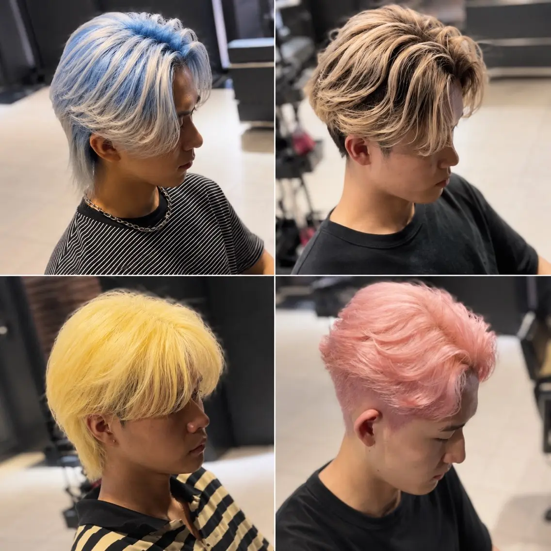 ミディアム カラー メンズ カット ヘアカラー メンズカラー支持率 No.1【心斎橋】のヘアスタイル