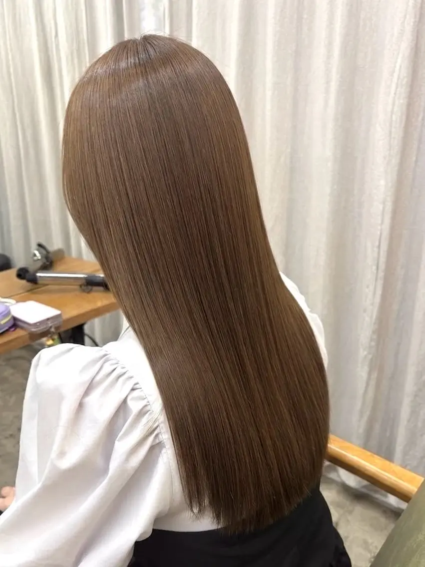 ロング カラー カット ヘアカラー トリートメント まさと/ブリーチなし カラーレイヤーカットのヘアスタイル