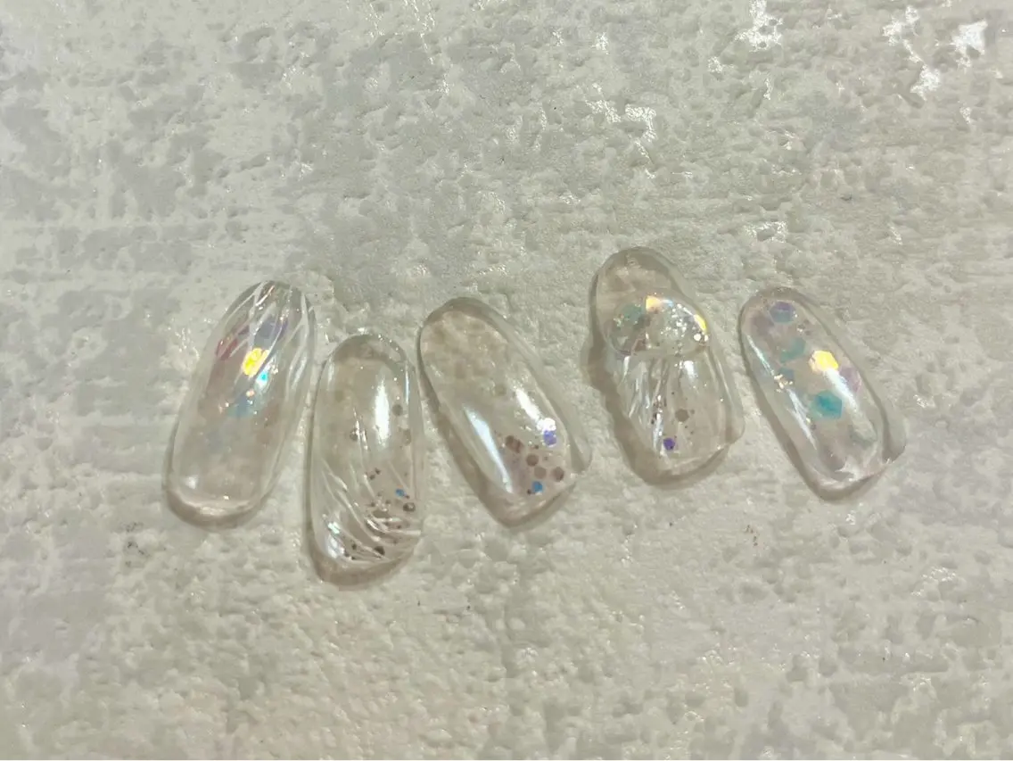 ネイル ジェルネイル キラキラネイル メンズネイル パラジェル 夏ネイル kiki nail たまプラーザのネイルデザイン