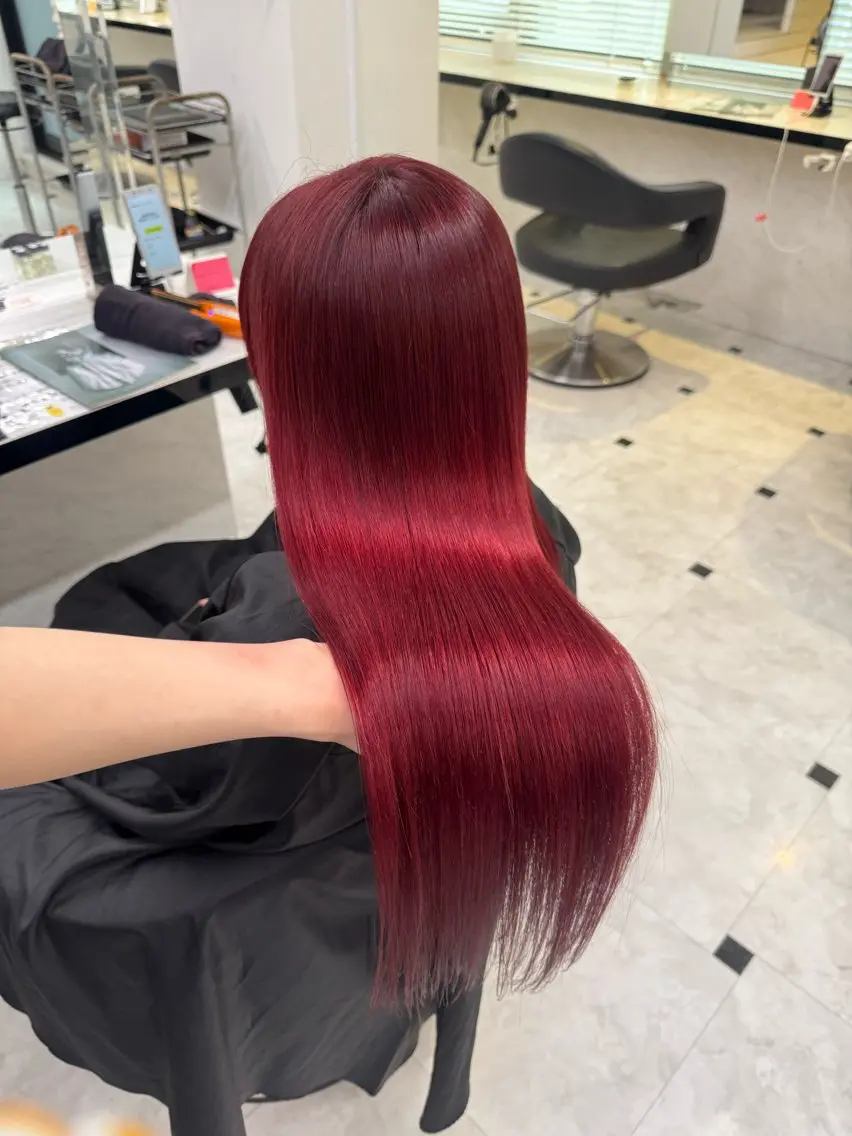 ロング ヘアカラー ♥️韓国風透明感 暖色misa♥️のヘアスタイル