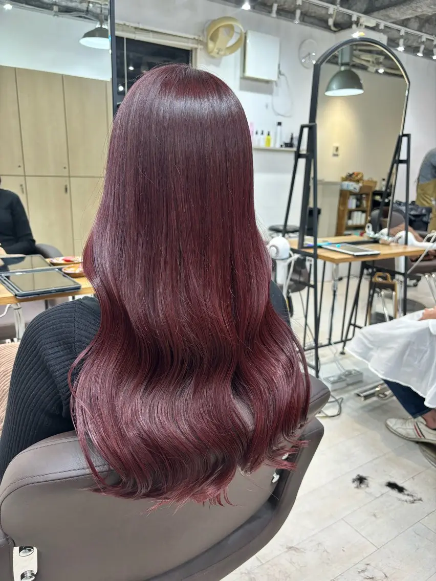 ロング ヘアカラー トリートメント ヘッドスパ ヘアセット 🪞透明感カラー🫧 縮毛矯正🥇かずきのヘアスタイル
