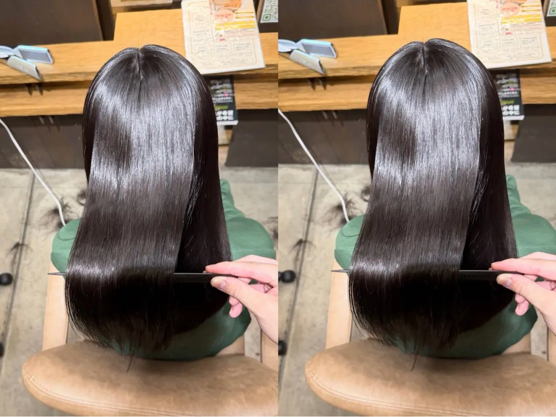 セミロング カット 縮毛矯正 トリートメント 美髪縮毛矯正/ 髪質改善/愛敬響のヘアスタイル